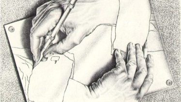 'Drawing Hands' by M. C. Escher (1948)